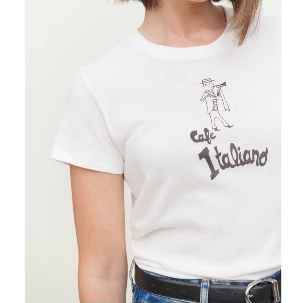 ‼️ ISO Reformation Perfect Vintage Tee Cafe Italiano